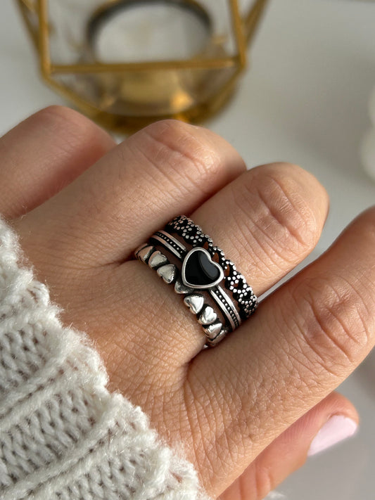 Black Heart Ring