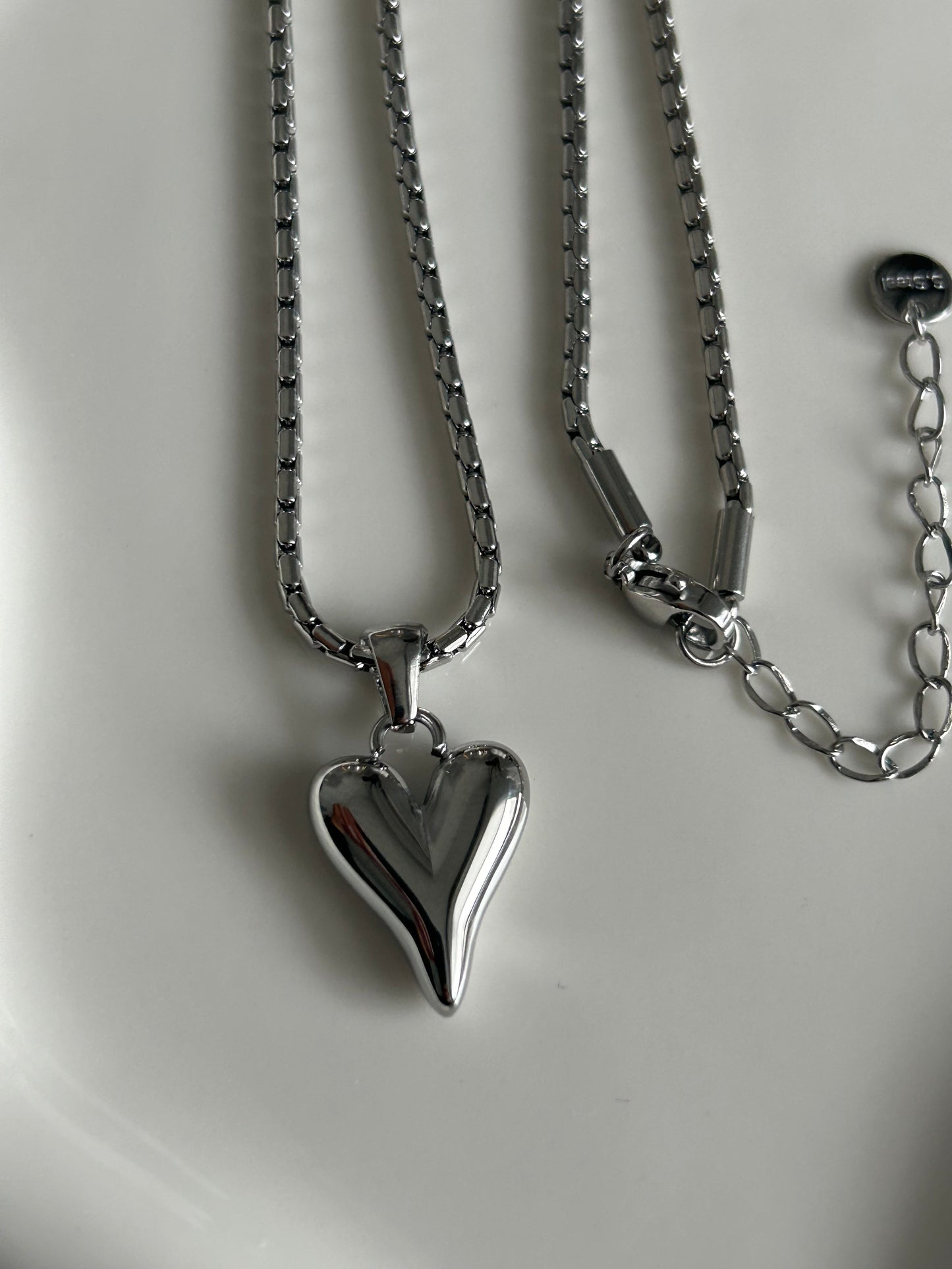 Heart Necklace Silver