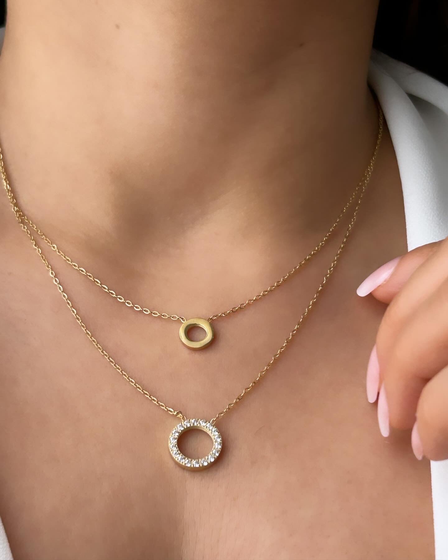 Double Circles Necklace