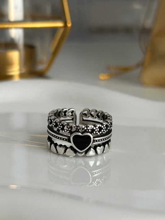 Black Heart Ring