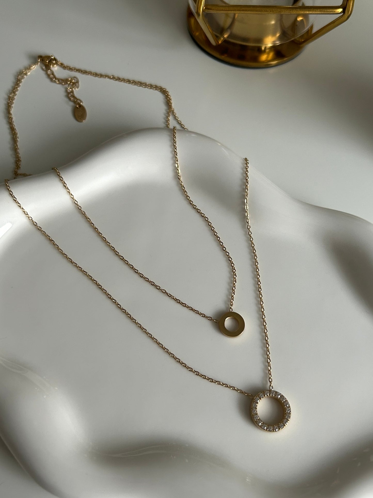 Double Circles Necklace