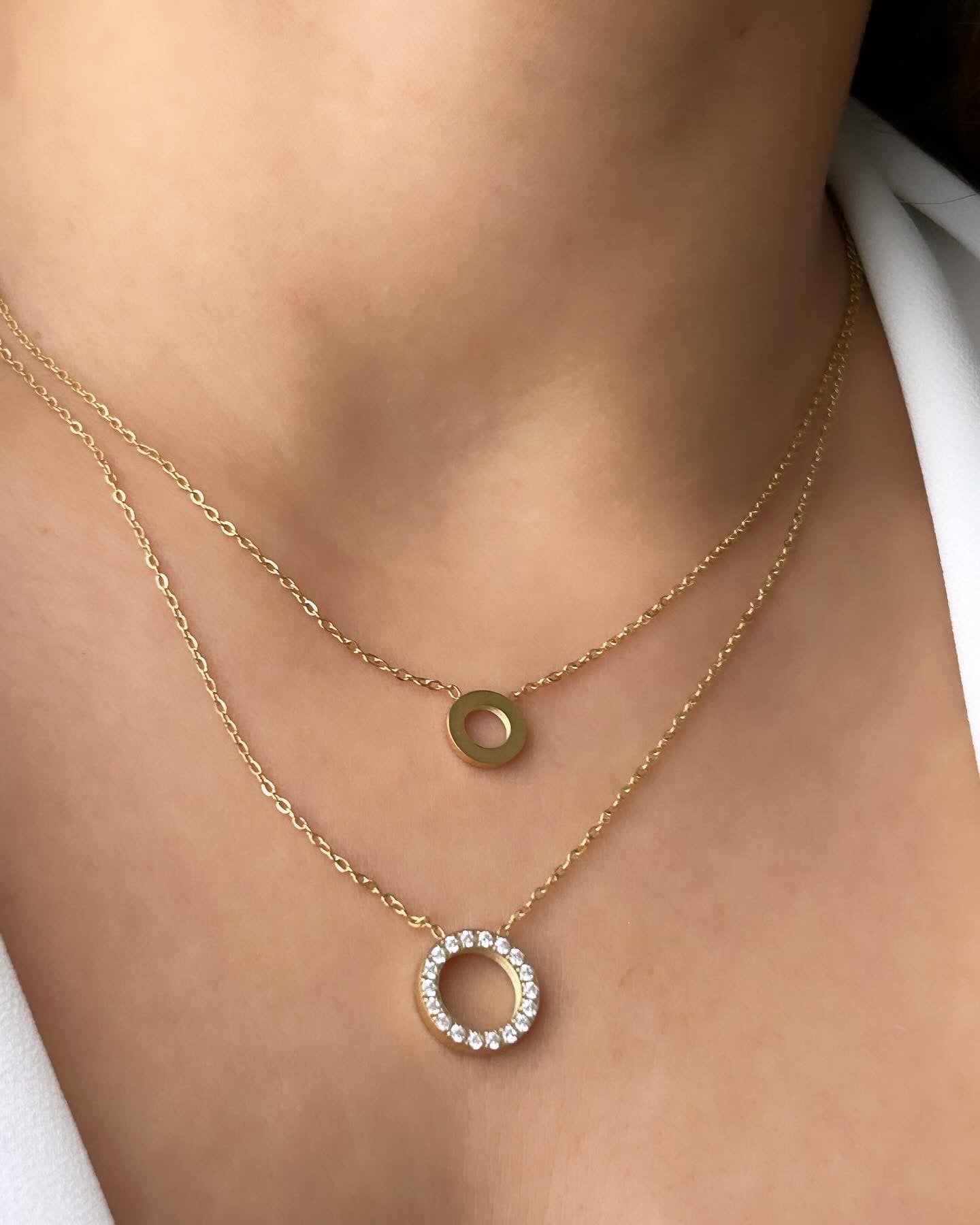 Double Circles Necklace