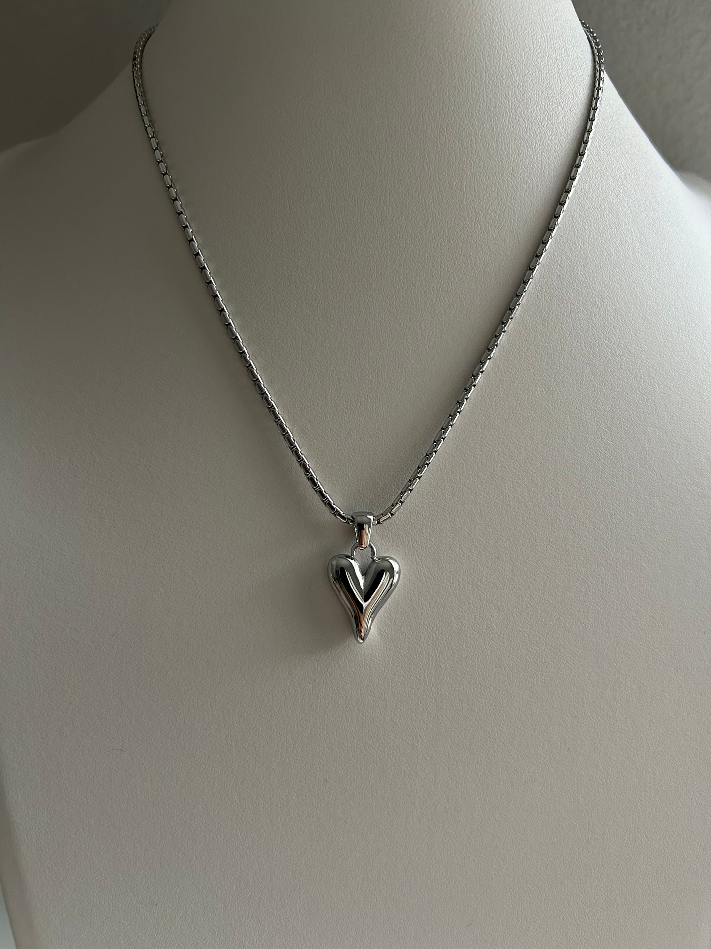 Heart Necklace Silver