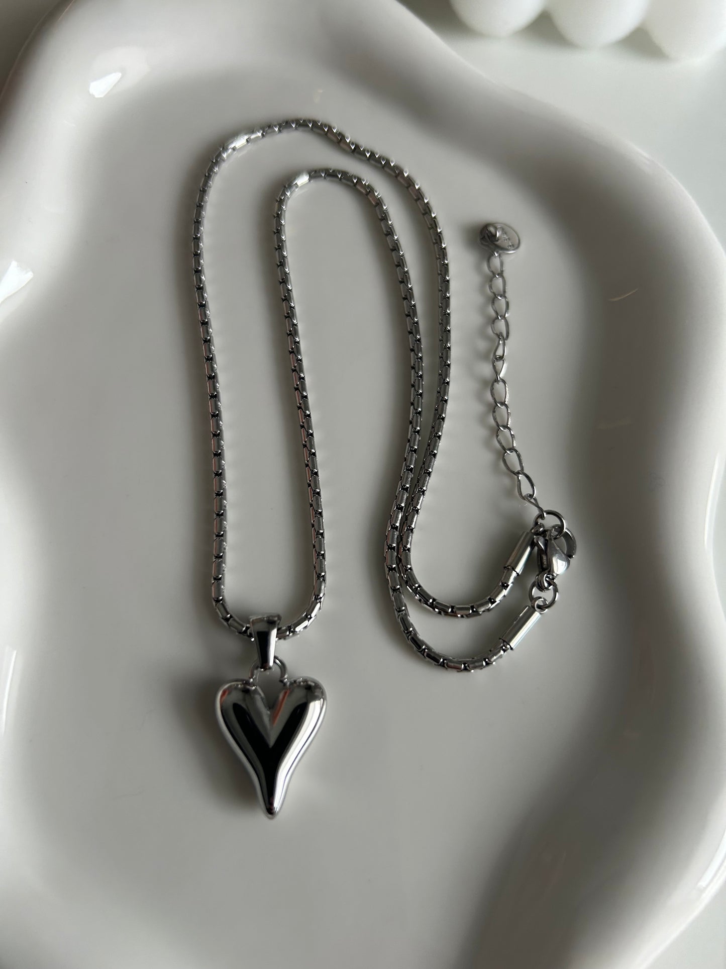 Heart Necklace Silver