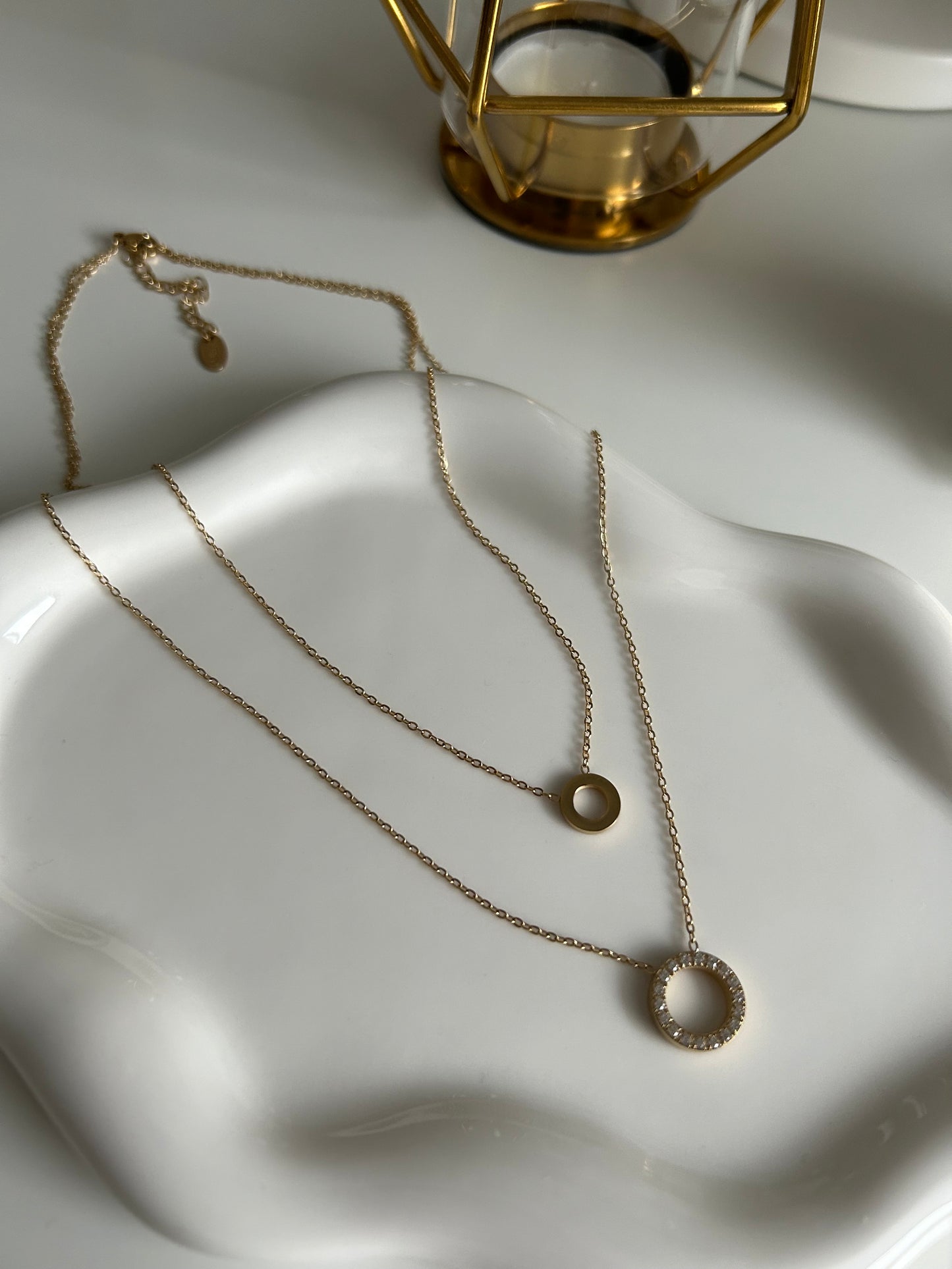 Double Circles Necklace