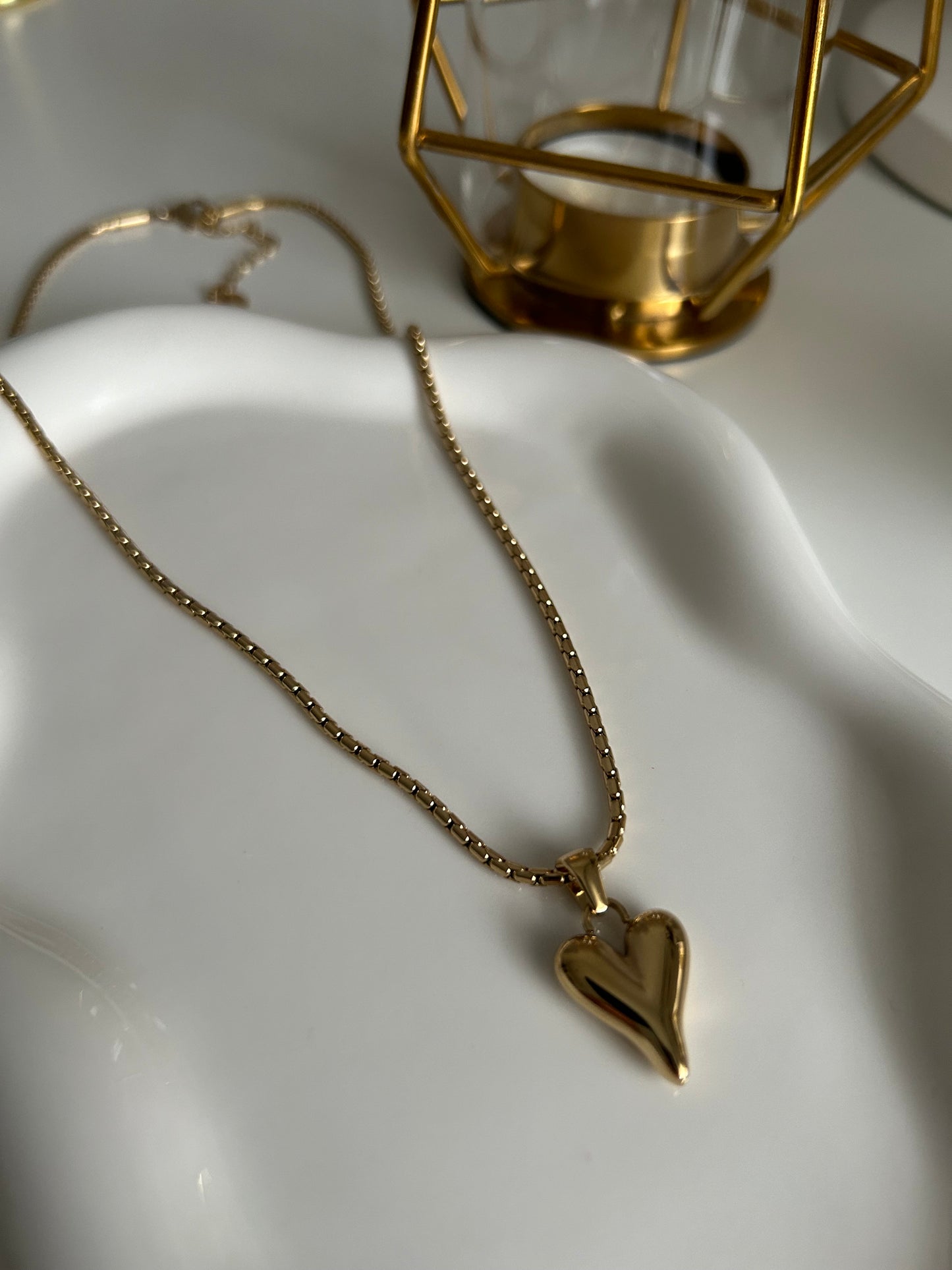 Heart Necklace Gold