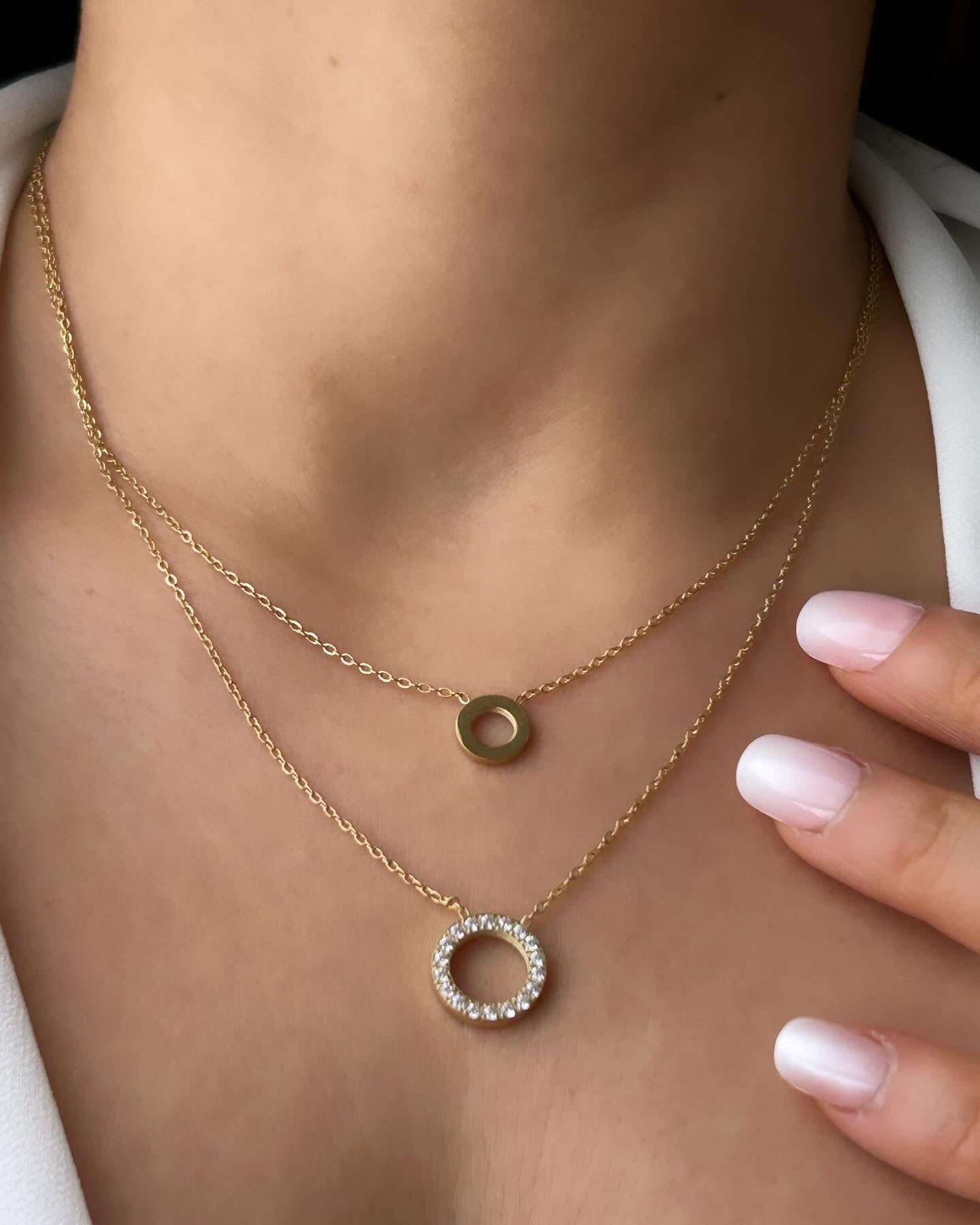 Double Circles Necklace